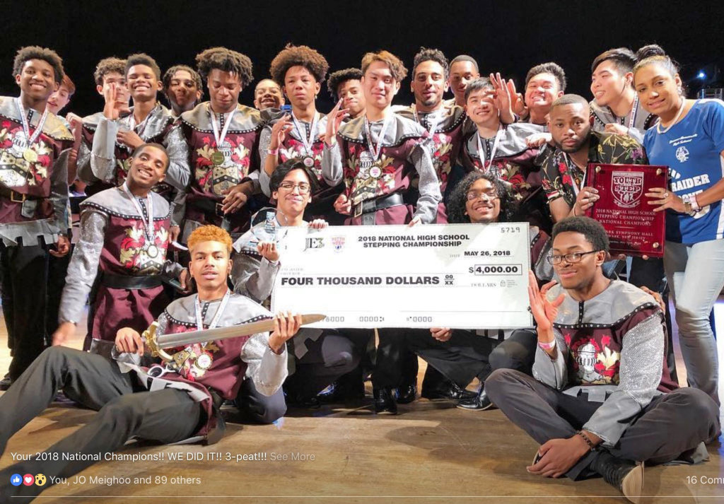 ERHS Stepping team won the National Stepping Championship for the third year.