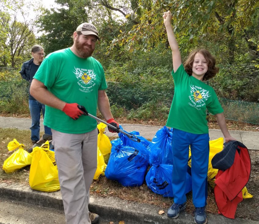 Cub Scouts Do Their Best To Clean Up Forest Preserve
