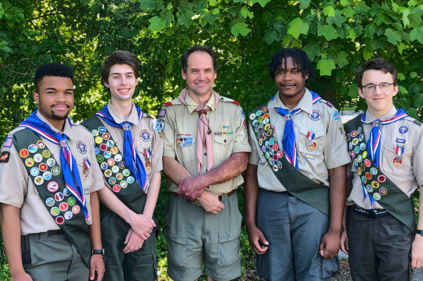 Four Eagle Scouts Honored