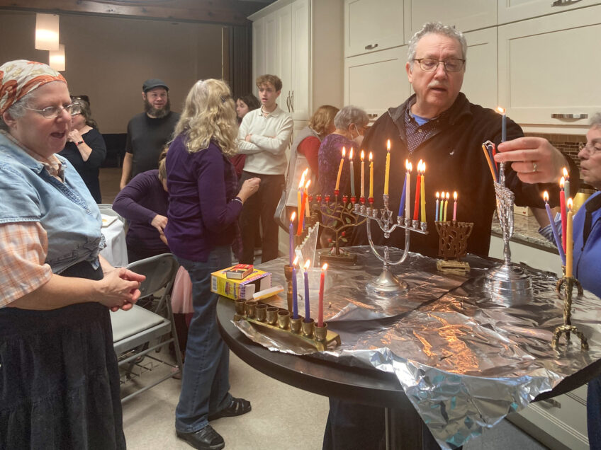 Hanukkah Party Brings Light  To a Gray and Rainy Sunday