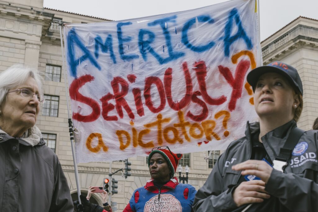 Protest at USAID